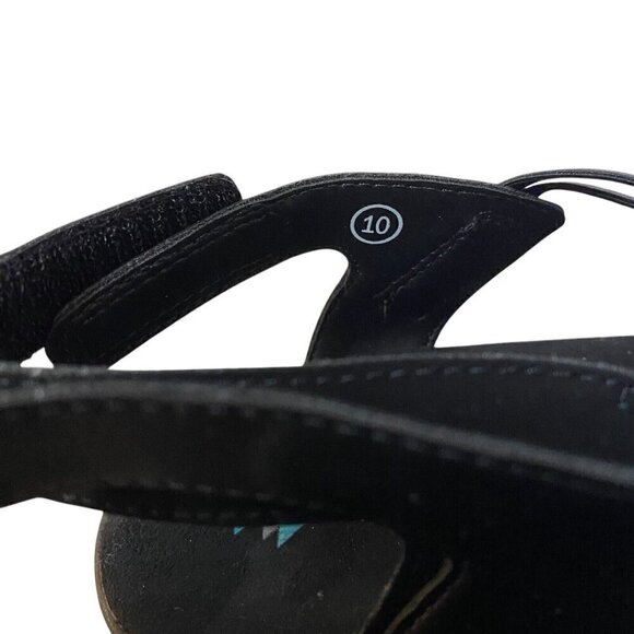 Skechers Reggae Slim Takes Two Strappy Sling Back Sandals Size 10 Black - Picture 3 of 6